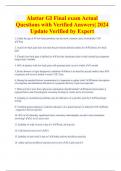 Alattar GI Final exam Actual  Questions with Verified Answers| 2024  Update Verified by Expert