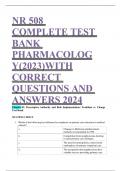 NR 508 COMPLETE TEST BANK PHARMACOLOGY(2023)WITH CORRECT QUESTIONS AND ANSWERS 2024