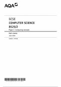 GCSE AQA MAY 2024 COMPUTER SCIENCE PAPER 2 MARK SCHEME