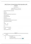 NR 327 Exam 2 Content Review Sheet Questions with Answers