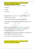 Business Management Exam 1 Questions (solved Correctly) Latest 2024 RATED A+ 