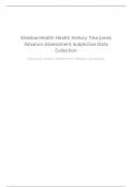 Shadow Health Health History Tina Jones Advance Assessment Subjective Data Collection