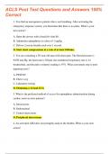 ACLS Post Test Actual Questions and Answers 100% Correct