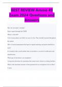 BEST REVIEW Ammo 49  Exam 2024 Questions and  Answers