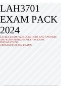 LAH3701 EXAM PACK 2024 