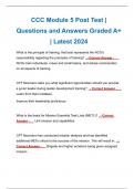 CCC Module 5 Post Test | Questions and Answers Graded A+ | Latest 2024