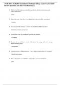 NUR 2063 Essentials of Pathophysiology Exam 1 Questions and Answers 2024 - Rasmussen
