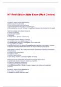 NY Real Estate State Exam (Mult Choice)