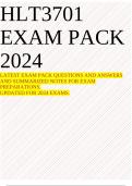 HLT3701 EXAM PACK 2024 