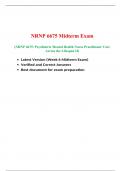 NRNP 6675 Week 6 Midterm Exam, NRNP 6675: Psychiatric Mental Health Nurse Practitioner Care Across the Lifespan II, Walden University.