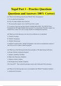 Togaf Part 1 - Practice Questions Questions and Answers 100% Correct