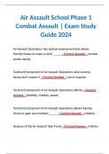 Air Assault School Phase 1 Combat Assault | Exam Study Guide 2024