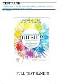 Test Bank For Fundamentals of Nursing: Active Learning for Collaborative Practice 3rd Edition by Barbara L Yoost , Lynne R Crawford||ISBN NO:10,0323828094||ISBN NO:13,978-0323828093||All Chapters||Complete Guide A+.