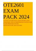 OTE2601 EXAM PACK 2024 