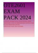 OTE2601 EXAM PACK 2024 