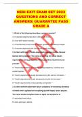 HESI EXIT EXAM SET 2023 QUESTIONS AND CORRECT ANSWERS| GUARANTEE PASS GRADE A