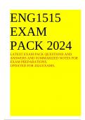 ENG1515 EXAM PACK 2024 