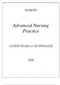 NGR6703 ADVANCED NURSING PRACTICE COMPLETED EXAM 2 WITH RATIONALES.