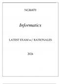 NGR6870 INFORMATICS LATEST EXAM WITH RATIONALES 2024.