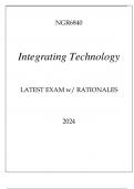 NGR6840 INTEGRATING TECHNOLOGY LATEST EXAM WITH RATIONALES 2024.