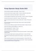 Pump Operator Study Guide 2023-2024 with complete solutions