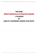 Test Bank for Wong's Essentials of Pediatric Nursing 11th Edition by Marilyn J. Hockenberry, Rodgers, David Wilson  |All Chapters,  Year-2024|