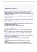 LCDC Test Review Questions and Answers