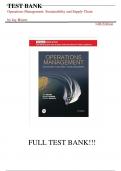 Test Bank For Operations Management: Sustainability and Supply Chain 14th Edition by Jay Heizer||ISBN NO:10,0137476442||ISBN NO:13,978-0137476442||All Chapters||Complete Guide A+.