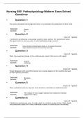 Nursing 6501 Pathophysiology Midterm Exam Solved Questions