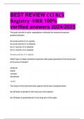 BEST REVIEW CCI RCS Registry -URR 100%  verified answers 2024/2025