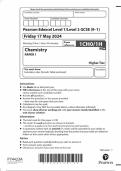 GCSE EDEXCEL May 2024 Higher Triple Science Chemistry Paper 1