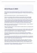 ACLS Exam A 2023-2024 Questions and Answers -Graded A