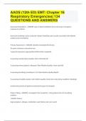 AAOS (12th ED) EMT: Chapter 16 Respiratory Emergencies| 134 QUESTIONS AND ANSWERS