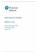 GCSE EDEXCEL May 2024 Higher Triple Science Biology Paper 1 Mark Scheme