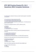STC SIE Practice Exams #'s 3 & 4 Questions With Complete Solutions.