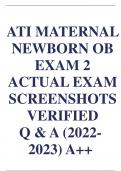 NEW FILE UPDATE: ATI MATERNAL NEWBORN OB EXAM 2 ACTUAL EXAM (SCREENSHOTS) 100- VERIFIED QUESTIONS & ANSWERS | LATEST 2024