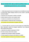 HESI COMMUNITY HEALTH EXAM PRACTICE A+ VERIFIED QUESTIONS AND ANSWERS