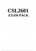 CSL2601 EXAM PACK 2024