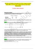 MATH 110 Module 8 Problem Set (June-August session) With 100% Correct And Verified Answers and Their Explanation   LATEST 2024 UPDATE