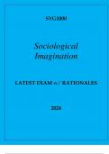 SYG1000 SOCIOLOGICAL IMAGINATION LATEST EXAM WITH RATIONALES 2024.