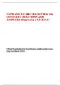 NYPD 2ND TRIMESTER REVIEW 189 COMPLETE QUESTIONS AND ANSWERS 2023/2024 | RATED A+