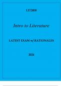 LIT2000 INTRO TO LITERATURE LATEST EXAM WITH RATIONALES 2024