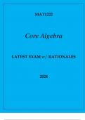 MAT1222 CORE ALGEBRA LATEST EXAM WITH RATIONALES 2024.p