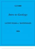 GLY1000 INTRO TO GEOLOGY LATEST EXAM WITH RATIONALES 2024