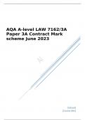 AQA A level LAW Paper 3A Mark scheme June 2023