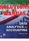 SOLUTIONS MANUAL for Data Analytics for Accounting, 3rd Edition by Vernon Richardson, Ryan Teeter