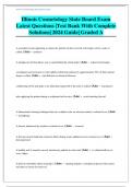 Illinois Cosmetology State Board Exam Latest Questions |Test Bank With Complete Solutions| 2024 Guide| Graded A