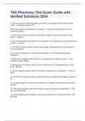 TSA Pharmacy Test Exam Guide with Verified Solutions 2024 