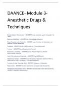 2024 LATEST DAANCE- Module 3- Anesthetic Drugs & Techniques