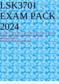 LSK3701 EXAM PACK 2024 